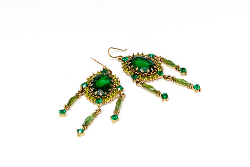 Green Dangling Earrings - Trendz & Traditionz Boutique