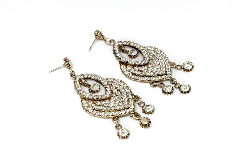 Gleaming Rhinestone Dangle Earrings - Trendz & Traditionz Boutique