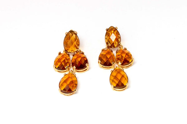 Amber Hanging Earrings - Trendz & Traditionz Boutique