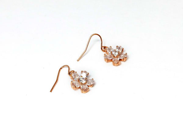 Gold Flower Dangle Earring - Trendz & Traditionz Boutique