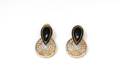 Black Stone Dangle Earrings - Trendz & Traditionz Boutique