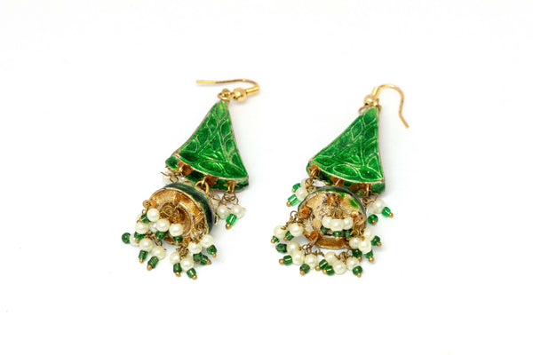 Green Dangle Earrings - Trendz & Traditionz Boutique