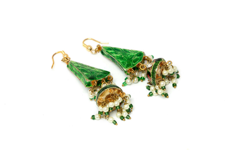 Green Dangle Earrings - Trendz & Traditionz Boutique