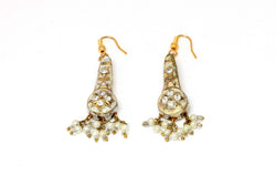 Handmade Clay Earrings Painted Silver - Trendz & Traditionz Boutique