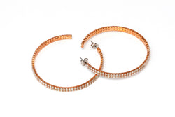 Gold Diamond Like Hoop Earrings - Trendz & Traditionz Boutique