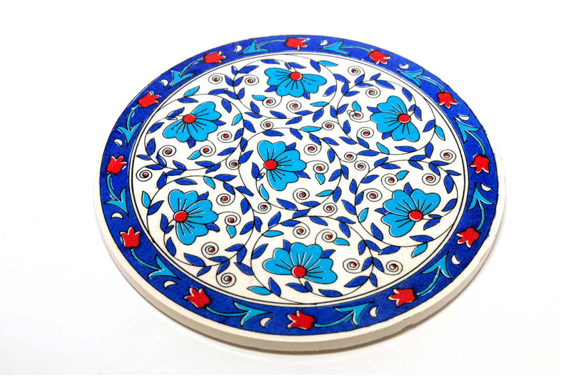 Hand Painted Turkish Ceramic Coaster - Trendz & Traditionz Boutique