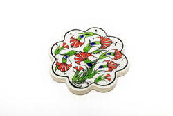 Hand Painted Turkish Ceramic Coaster - Trendz & Traditionz Boutique