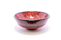 Hand Painted Red Turkish Ceramic Bowl - Trendz & Traditionz Boutique