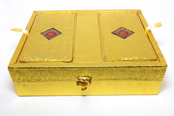 Quran in a Gold Bookcase with Compartments - Trendz & Traditionz Boutique 