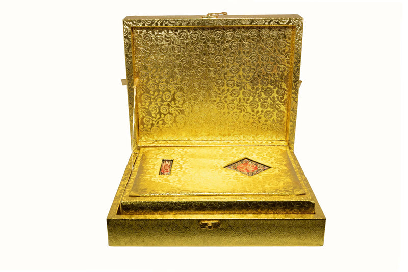 Quran in a Gold Bookcase with Compartments - Trendz & Traditionz Boutique 