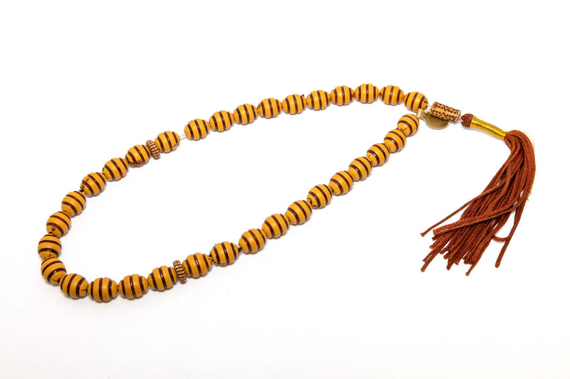 Yellow Wooden Necklace - Trendz & Traditionz Boutique