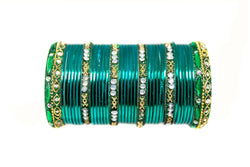 Teal Metal Bangles - Trendz & Traditionz Boutique