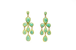 Blue Green Marble Dangle Earrings - Trendz & Traditionz Boutique