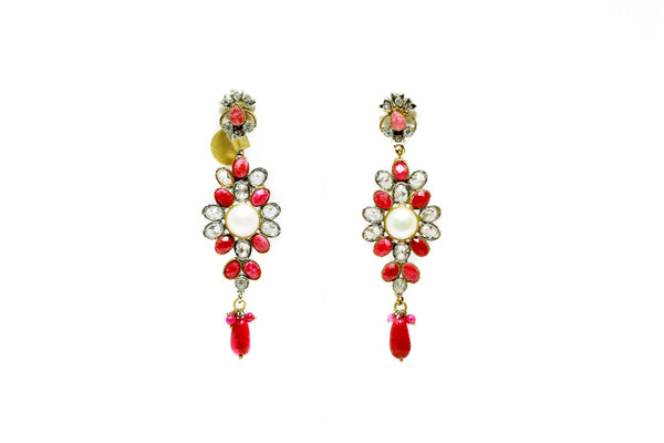 Crystal Pearl Dangle Earrings - Trendz & Traditionz Boutique