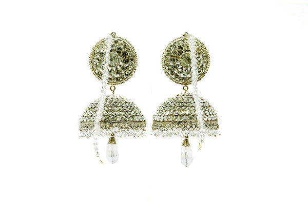 Green Jhumka Bell Earrings - Trendz & Traditionz Boutique