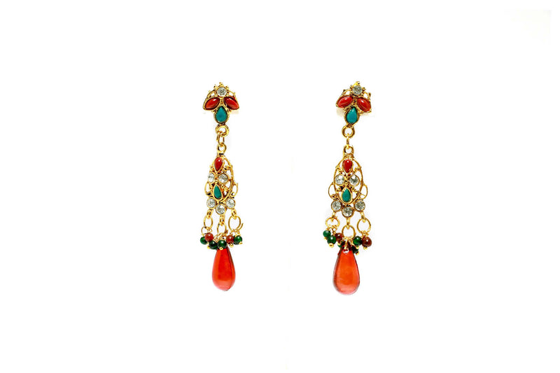 Elegant Red Earrings - Trendz & Traditionz Boutique