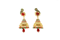 Gold Festive Jhumka Jhumki Earrings - Trendz & Traditionz Boutique