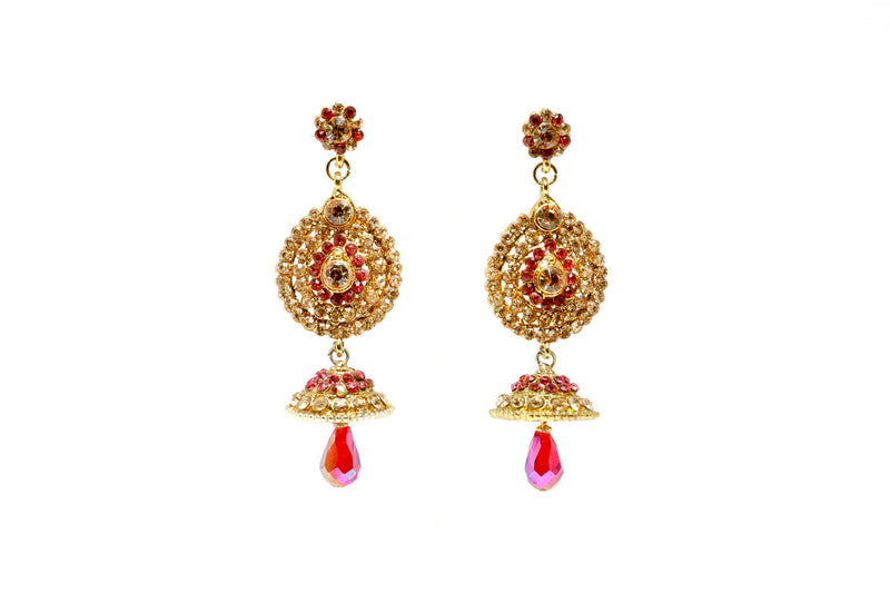 Magenta Bollywood Dangle Earrings - Trendz & Traditionz Boutique