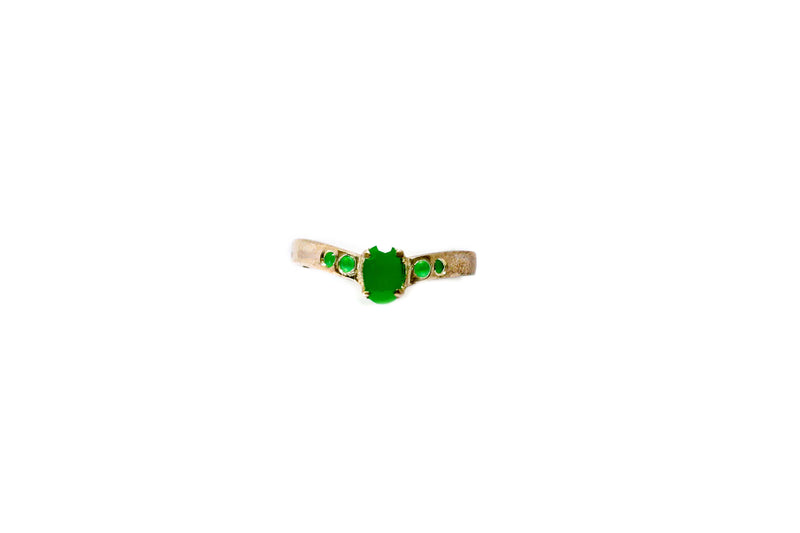 Simply Elegant Ring With Green Stones - Trendz & Traditionz Boutique