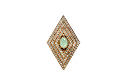  Turkish Silver Diamond Shaped Statement Ring - Trendz & Traditionz Boutique 