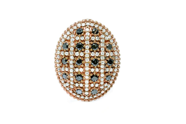 Oval Ring Set with White and Black Stones - Trendz & Traditionz Boutique