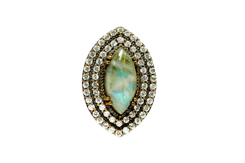 Marquise Cut Cloudy Grey Ring - Trendz & Traditionz Boutique