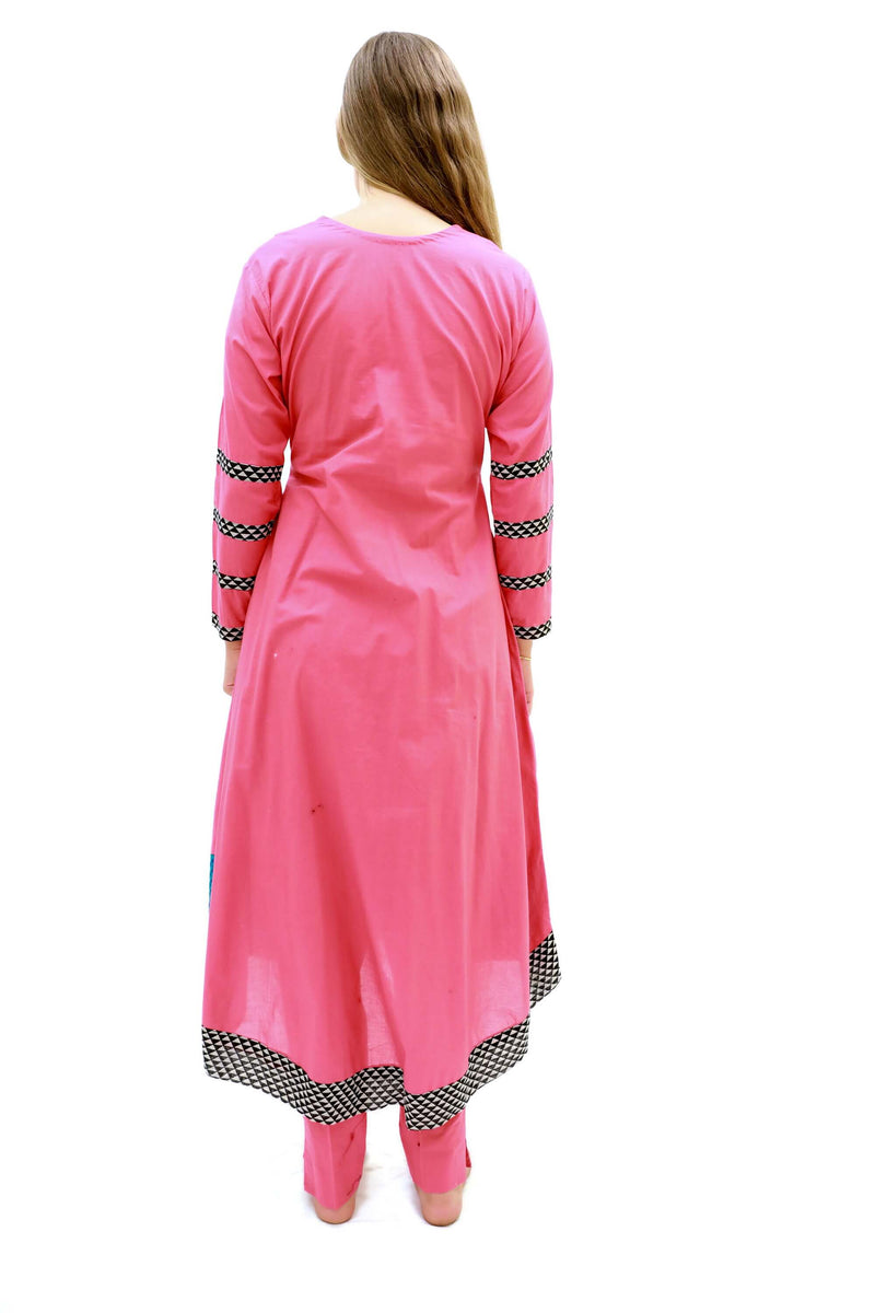 Pink Cotton Embroidery Suit - Trendz & Traditionz Boutique