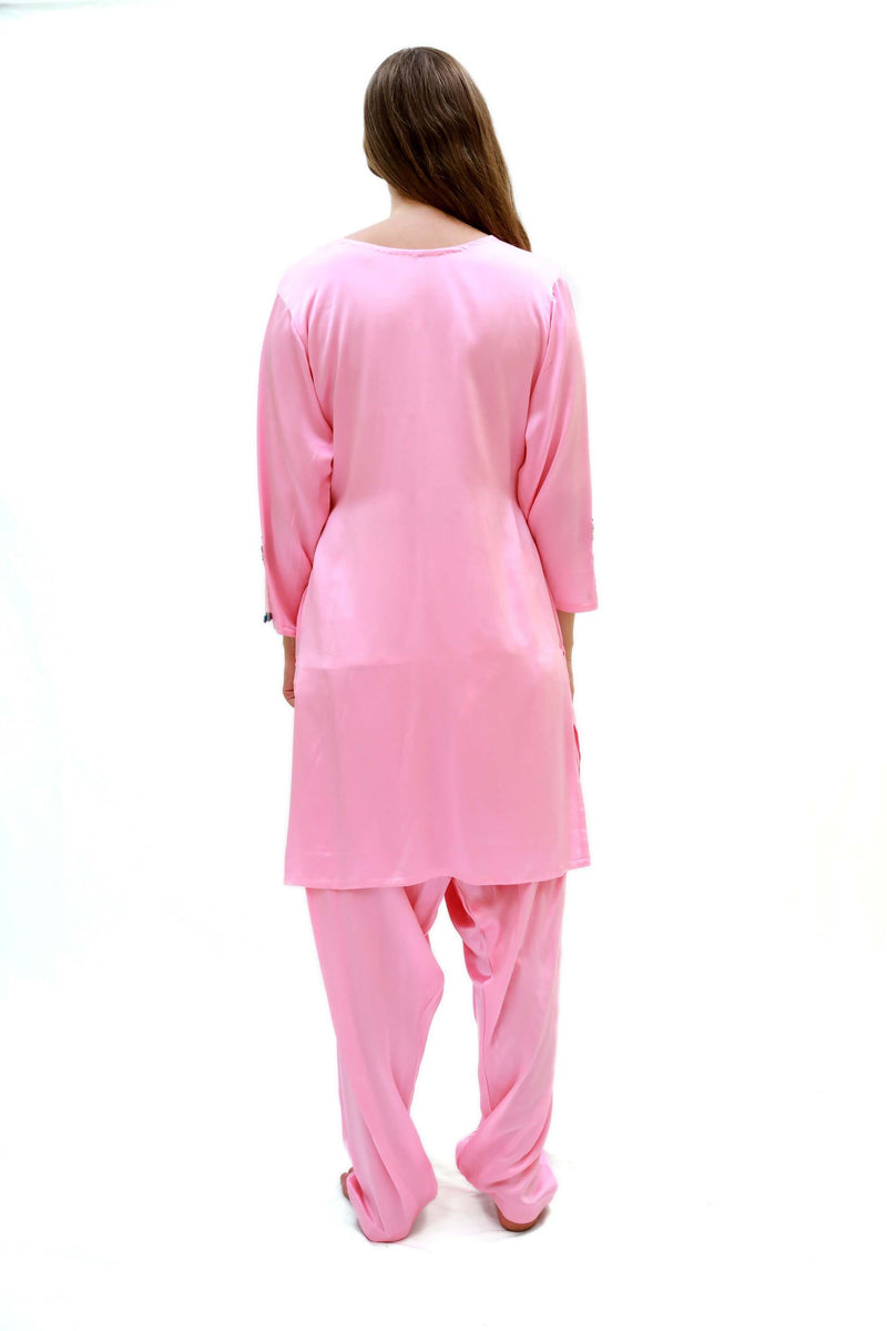 Pink Silk Salwar Kameez Suit - Indian Pakistani - South Asian Fashion