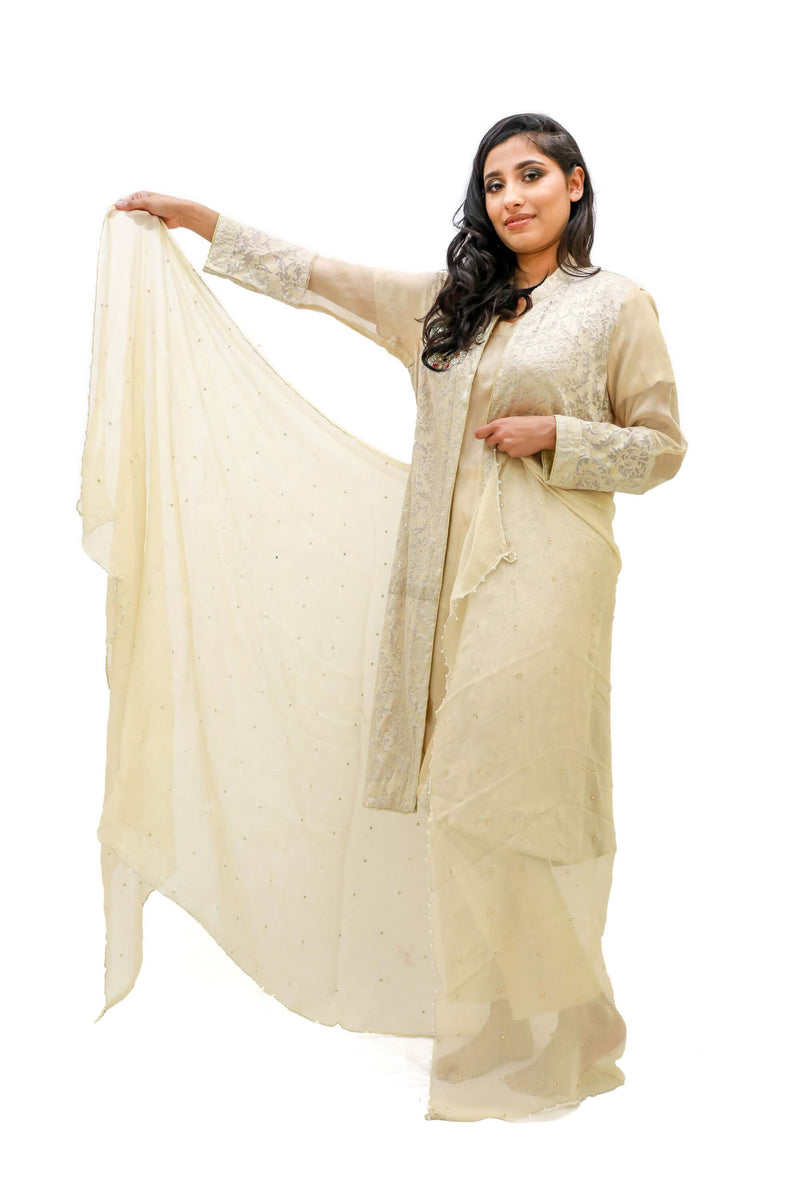 Beige Cotton Silk Suit- Trendz & Traditionz Boutique