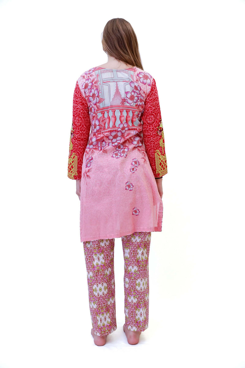 Multi Color Cotton Salwar Kameez - Suit - South Asian Fashion