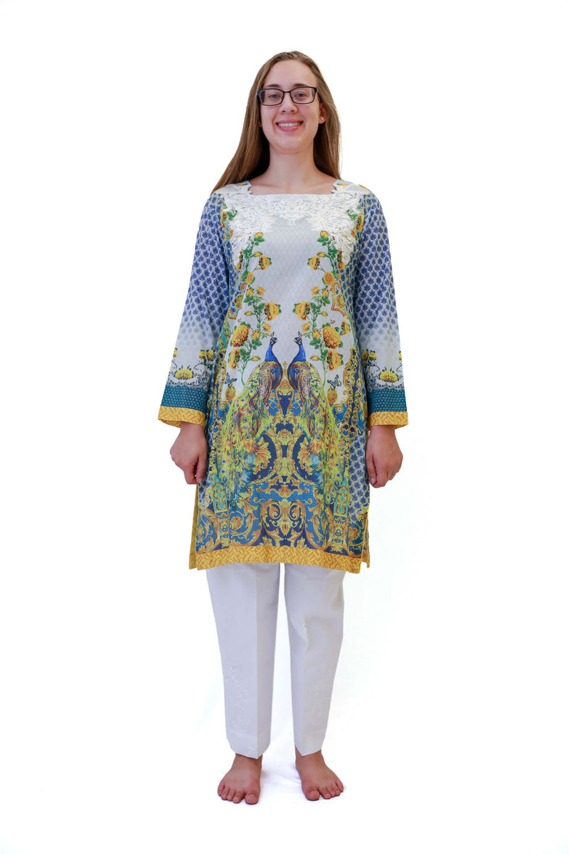 Blue & Yellow Salwar Kameez Suit - Trendz & Traditionz Boutique