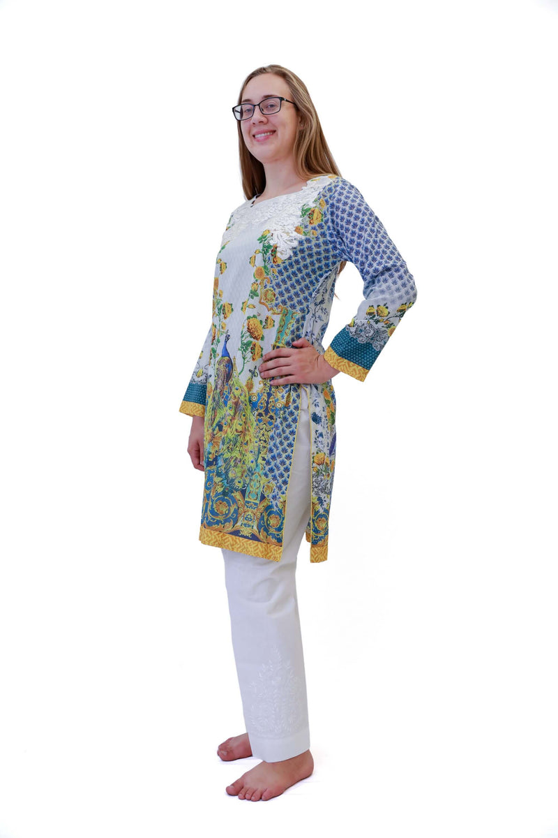 Blue & Yellow Salwar Kameez Suit - Trendz & Traditionz Boutique