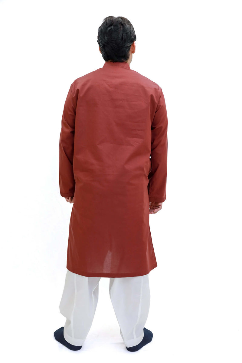 Maroon Cotton Embossed Shirt - Trendz & Traditionz Boutique