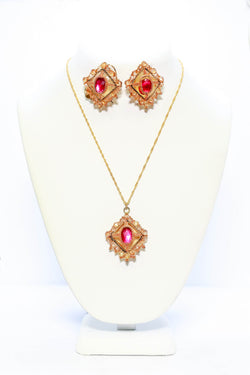 Gold With Pink Set - Trendz & Traditionz Boutique