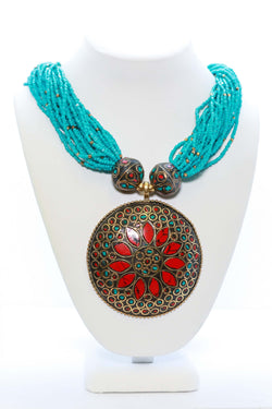 Hand Crafted Tibetan Statement Necklace - Trendz & Traditionz Boutique 