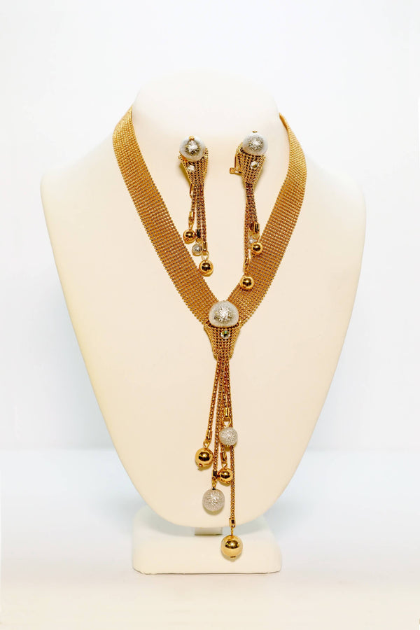 Golden Necklace and Earring Set - Trendz & Traditionz Boutique