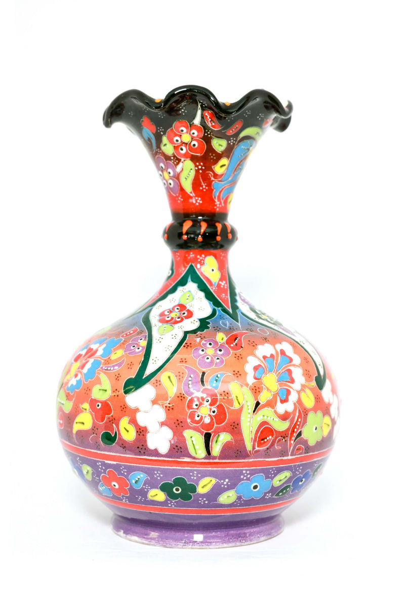 Turkish Hand Painted Ceramic Vase - Trendz & Traditionz Boutique