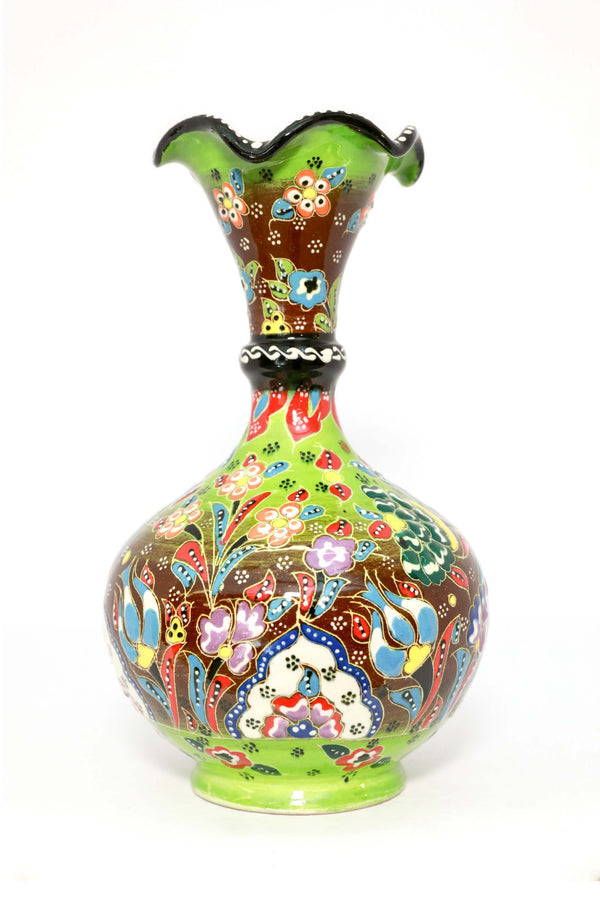 Multicolored Ceramic Turkish Hand Painted Vase - Trendz & Traditionz Boutique 