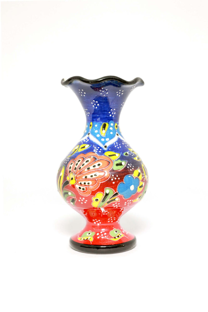 Multicolored Ceramic Turkish Hand Painted Vase - Trendz & Traditionz Boutique 