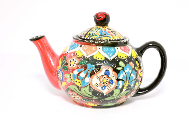 Multicolored Ceramic Turkish Hand Painted Tea Pot - Trendz & Traditionz Boutique 