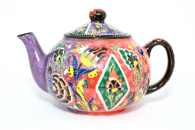 Multicolored Ceramic Turkish Hand Painted Tea Pot - Trendz & Traditionz Boutique 