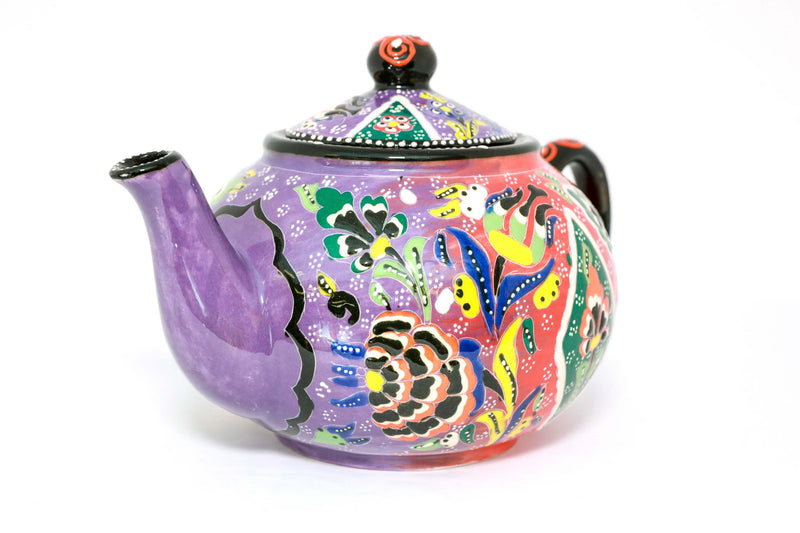 Multicolored Ceramic Turkish Hand Painted Tea Pot - Trendz & Traditionz Boutique 