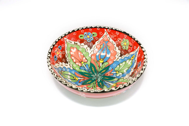 Multicolored Hand-Painted Bowl - Unique Turkish Ceramic Home Decor