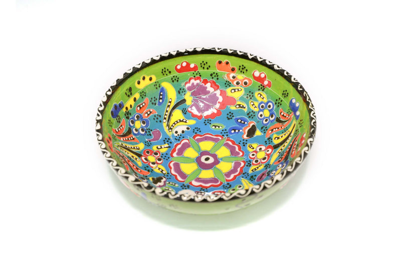 Hand Painted Green Turkish Bowl - Trendz & Traditionz Boutique