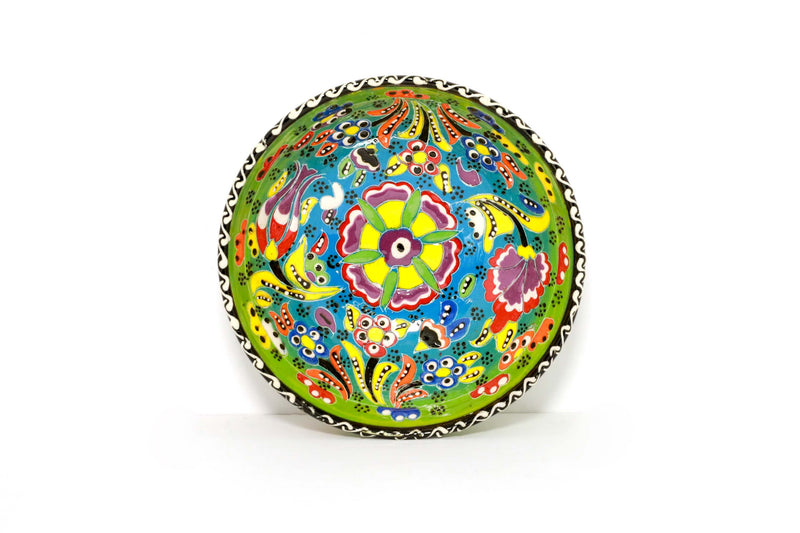 Hand Painted Green Turkish Bowl - Trendz & Traditionz Boutique