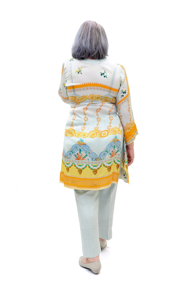 Light Blue Silk Salwar Kameez - Suit - Women's South Asian Fashion