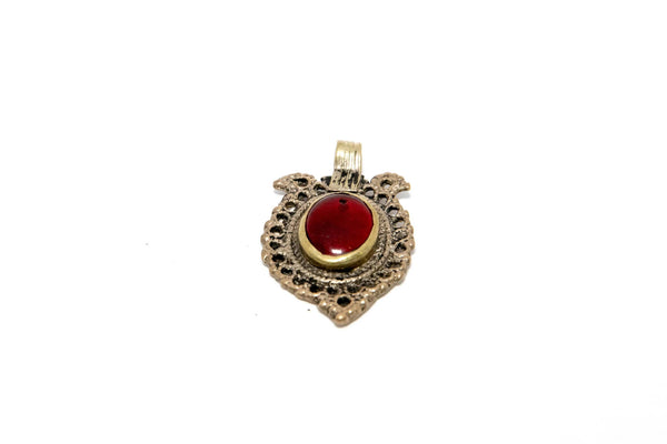 Pendant with Red Stone - South Asian Fashion & Unique Home Decor