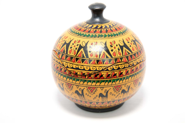 Tribal Decorative Storage Container - Unique South Asian Home Decor