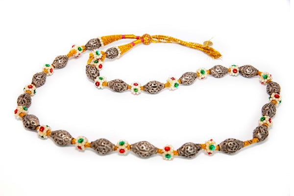 Turkish Silver Beaded Necklace - South Asian Fashion & Accessories