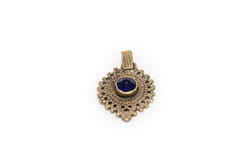 Golden Pendant with Blue Stone - Trendz & Traditionz Boutique